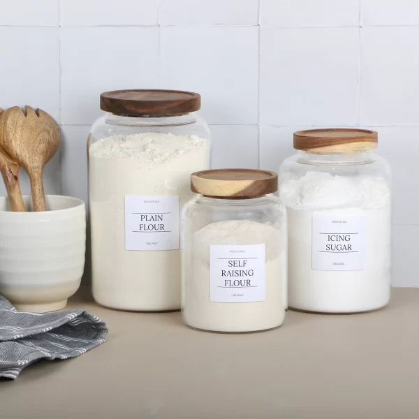 Giant Glass Storage Jar With Acacia Lid